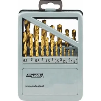 Vrták AWTools kovový vrták titan válcový 1,5 2 7 4,5 4 5,5 5 1 3 2,5 3,5 6 10 10,5 11 11,5 12 12,5 13 6,5 7,5 8 8,5 9 (AW5 9,25mm sada