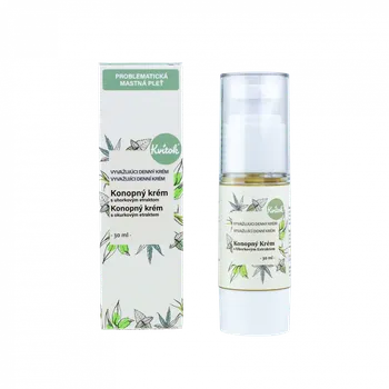 Pleťový krém Kvitok Denní konopný krém pro mastnou pleť - vzorek (2 ml)