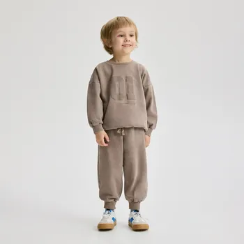 Chlapecká mikina Reserved - Úpletová oversize sada - kávová - 494HK-84X - 494HK-84X-80