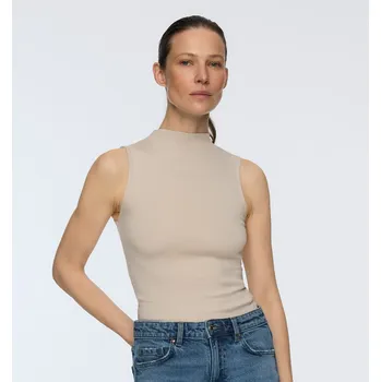 Dámská halenka Reserved - Halenka s vysokým podílem modalu - béžová - 309HT-08X - 309HT-08X-XL