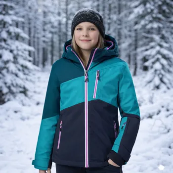 Dívčí bunda Dívčí zimní bunda Killtec 166 tmavě tyrkysová 116