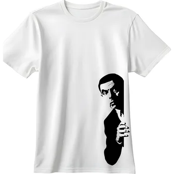 Pánské tričko Bílé tričko Mr. Bean – ikonický pohled – Od Máry Velikost triček: L, Barva triček: Bílá