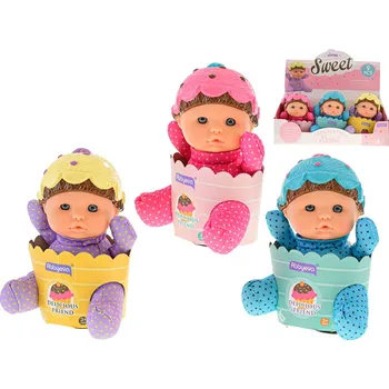 Panenka Mikro trading Miminko v papírovém košíčku - 15 cm