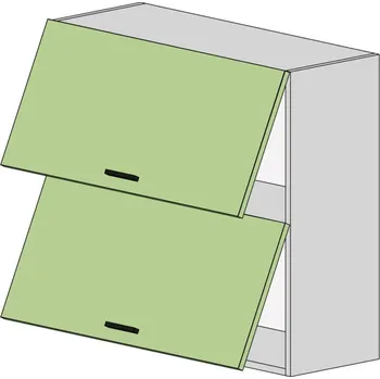 Kuchyňská skříňka Slevadoma Horní skříňka T-80-VO | CARLINA Barva dvířek: dub truffle, Barva korpusu: dub kraft - bílý