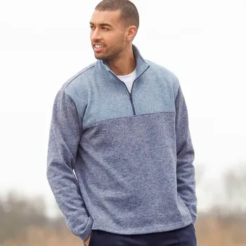 Pánská mikina Mikina se zipovým stojáčkem modrý melír 87/96 (M)