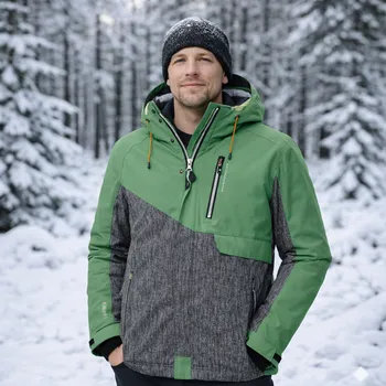 Pánská zimní bunda Killtec 42 zelená/šedá L