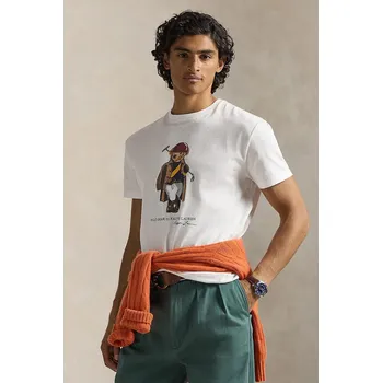 Pánská móda Bavlněné tričko Polo Ralph Lauren 710B16611 bílá 00X, vel. XXL