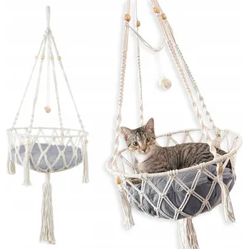 Obraz Bílá houpací síť kulatý 40 cm x 40 cm x 100 cm