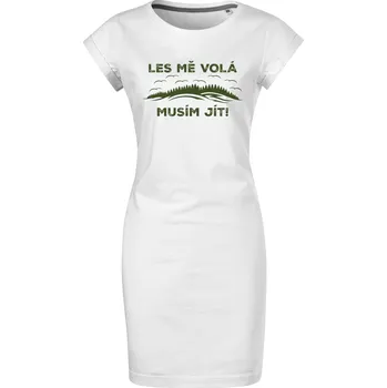 Dámské šaty Bavlněné letní šaty Les mě volá Velikost: XL, Barva: Bílá