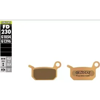 Brzda pro motocykl Zadní motocyklové brzdové desky GALFER BRAKE PAD SINTERED pro KTM SX 50 rok 2014-2023 (sinterovaná směs brzdového obložení )
