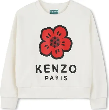 Chlapecká mikina Dětská bavlněná mikina Kenzo Kids K61047.156 bílá 00X, vel. 156