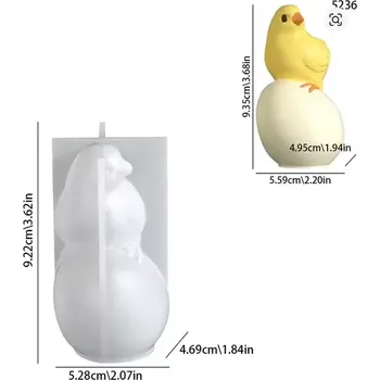Forma na odlévání Silikonová forma na svíčky - Velikonoční kuřátko