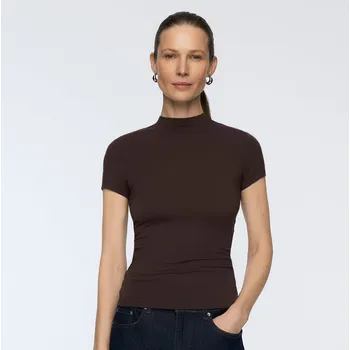 Reserved - Tričko s bambusovými vlákny - hnědá - 337JX-88X - 337JX-88X-S