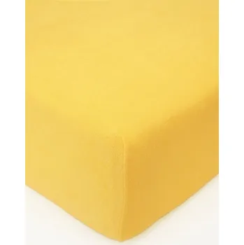 Prostěradlo Froté prostěradlo 200 × 200 cm - hořčicová