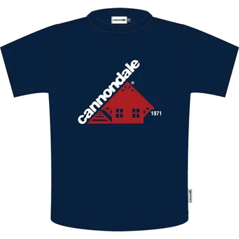 cyklistický dres triko Cannondale T-SHIRT HERITAGE BLU/RED M