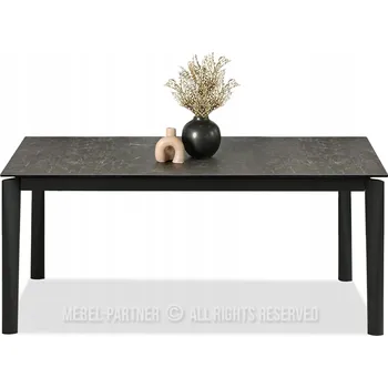 Jídelní stůl Obdélníkový rozkládací stůl Mebel-Partner 180 x 95 x 76 cm černý, krémový