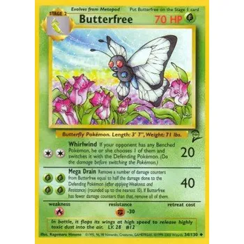 Karetní hra Pokémon BS2 034/130 Butterfree - Base Set 2 Stav: Excellent