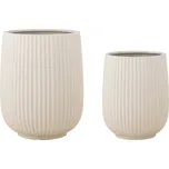 Bloomingville Set dvou bílých keramických květináčů Selva Ø 36/45 cm