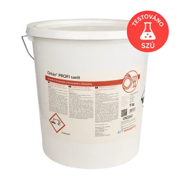 Dezinfekce ATT DETERGENTY Orkán PROFI sanit - detergent s dezinfekční složkou pro profesionální myčky nádobí, balení 9 kg