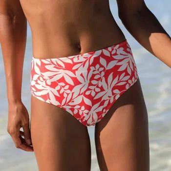 Kalhotky Plavkové kalhotky s vysokým pasem a potiskem Linao grenadina/režná 46
