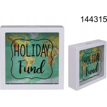 Pokladnička Pokladnička na dovolenou s motivem Mapa světa - Našetřete si na cestování