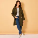 Nepromokavý trenčkot s odnímatelným páskem khaki 42