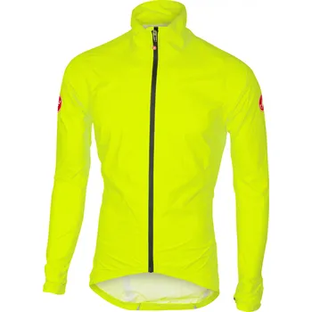 Cyklistická bunda bunda Castelli Emergency Rain Yellow fluo M