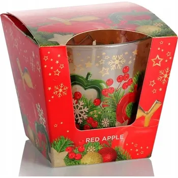 Svíčka Parafínová vonná svíčka Červené Zlaté Jablko Bartek Candles 1 ks