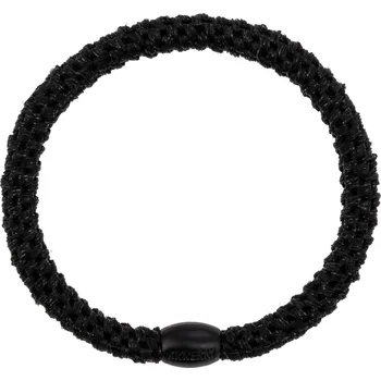 BON DEP Tenká gumička do vlasů Kknekki "Black Glitter"