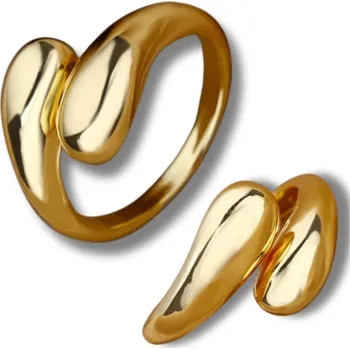 Prsten Camerazar Zlatý chirurgický prsten 18mm z oceli 316L s robustní kapkou