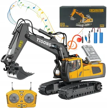 autíčko DÁLKOVĚ OVLÁDANÝ BAGR BULDOZER S OVLADAČEM STAVEBNÍ STROJ RC