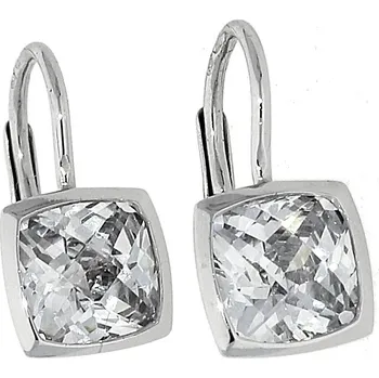 Módní doplněk Goldstore Stříbrné náušnice čtvercový zirkon Varianta: stříbrné náušnice