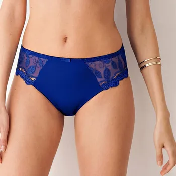 Kalhotky Sada 2 klasických kalhotek Rima zn. Confidence Lingerie® z mikrovlákna a krajky modrá 54/56