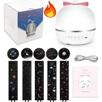 Lampička NOČNÍ LAMPIČKA PROJEKTOR HVĚZDNÉHO NEBE 1W ABS PŘENOSNÁ USB 1200MAH