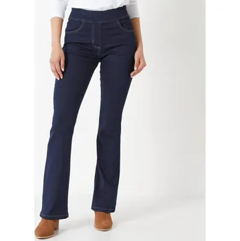 Dámské džíny Bootcut džíny, pro malou postavu tmavě modrá 36