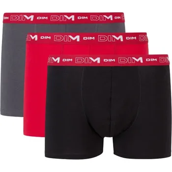 Boxerky Sada 3 boxerek Dim® šedá+černá+červená 93/100 (L)