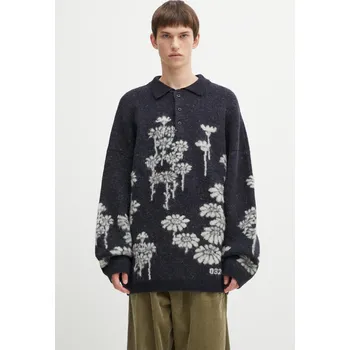 Dámský svetr Svetr z vlněné směsi 032C 'Melting Daisies', M, námořnická modř, 59X