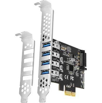 Počítač AXAGON řadič do PCIe pro 4x USB 3.2 Gen1 / PCEU-43RS / SP & LP