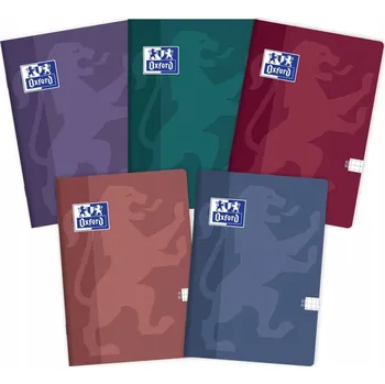 Sešit Sada 5 Kusů sešitů A5 Oxford 60 listů v kostce Soft Touch