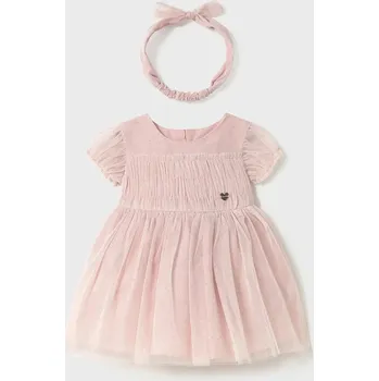 Dívčí šaty Dívčí šaty Mayoral 1902.4A.Baby.PPYA růžová 30X, vel. 98
