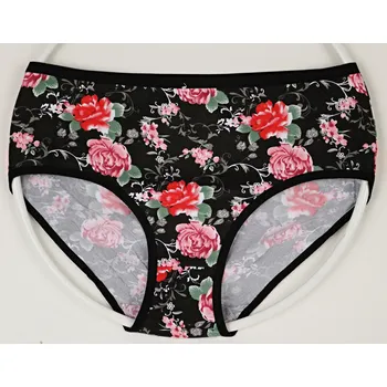 Kalhotky TIMANNI Bambusové kalhotky vzor 914 Velikost: XL - XXL, Barva: černá