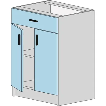 Kuchyňská skříňka Slevadoma Spodní skříňka T-60-1NA Barva dvířek: dub tacho, Barva korpusu: dub tacho