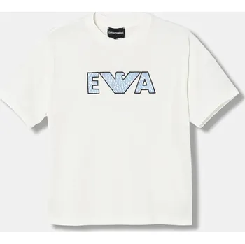 Chlapecké tričko Dětské bavlněné tričko Emporio Armani EB000948.AF14503 bílá 00X, vel. 164