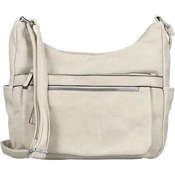 Kabelka Módní dámská koženková crossbody kabelka Mayra, krémová