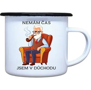 DOBRÝ TRIKO Plecháček s potiskem Nemám čas důchodce Velikost plecháčku: 330 ml