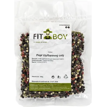 Koření FITBOY Pepř čtyřbarevný celý 100g 100g