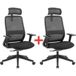 Kancelářská židle Kareta - synchro, černá - 1 + 1 zdarma