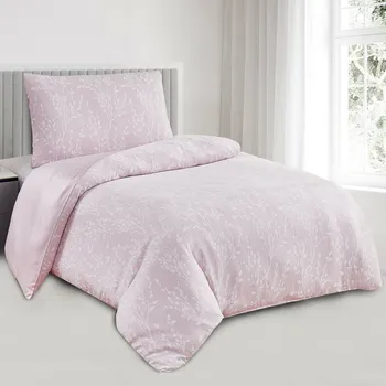 Povlečení Žakárové povlečení Boston růžová, 140 x 200 cm, 70 x 90 cm