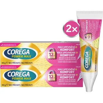 Péče o zubní náhradu Corega Power Max fixační krém na zubní protézu 40 g