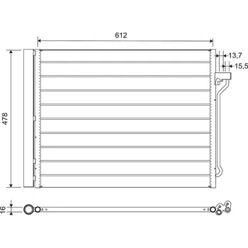 Výparník klimatizace Kondenzátor, klimatizace VALEO 814113